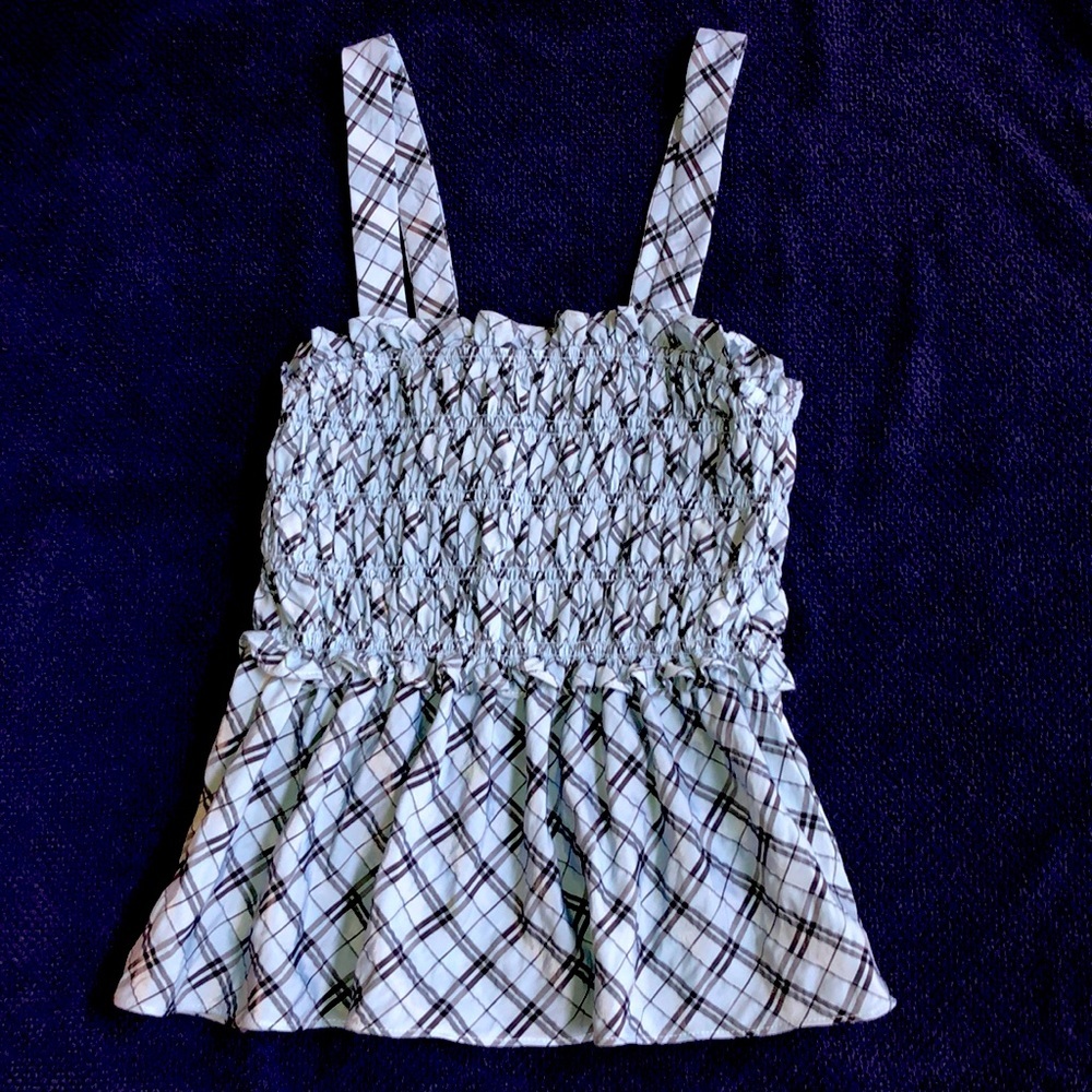 Jcrew Smocked tank in textured plaid Size S - Picture 2 of 8